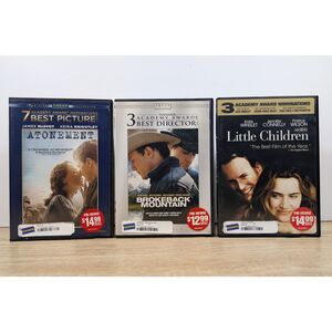 Blockbuster DVD Lot Drama Romance Brokeback Mountain Atonement Little Children